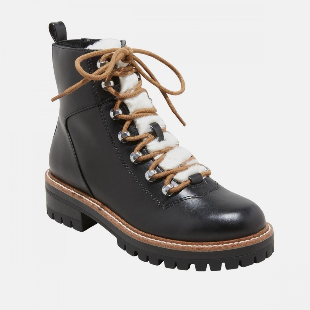 a new day Black and Tan Lace Up Boots